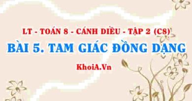 Tam giác đồng dạng, định nghĩa, tính chất của tam giác đồng dạng? Toán 8 bài 5 Cánh diều Tập 2 C8